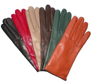 Women Fashion Winter <b>Thermal</b> Opera Length Genuine Lamb <b>Skin</b> Leather Gloves - Product Image 1