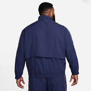 Ensemble survêtement streetwear deux pièces coupe-vent personnalisé de haute qualité avec veste zippée et pantalon en nylon et polyester, avec logo, grandes tailles, pour la course - Product Image 3