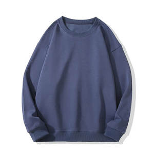 Suéter de Gran Tamaño para Hombre y Mujer, Sudaderas Unisex, Algodón 430 Gsm, Logotipo Personalizado, Cuello Redondo en Blanco, Patrón de Hombros Caídos, Invierno - Product Image 4