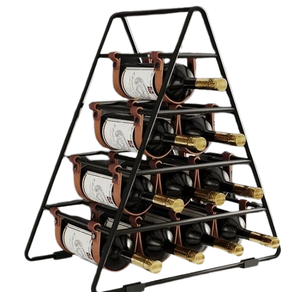 ชั้นวางขวดไวน์สำหรับบาร์ปาร์ตี้ชั้นวางไวน์โลหะปรับแต่งได้สำหรับเฟอร์นิเจอร์ในบ้าน - Product Image 2