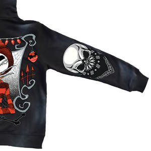 เสื้อฮู้ดแบบสวมหัวติดพลอยเทียมสำหรับผู้ชายเสื้อซักหน้าจอพิมพ์โลโก้ผ้าฝ้ายขนแกะหนามีซิปไซส์ใหญ่พิเศษสำหรับฤดูหนาว - Product Image 5