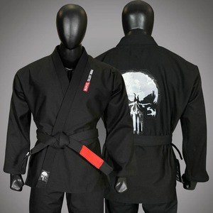 Gi de Jiu Jitsu noir personnalisé pour adultes, uniforme de tissage de perles BJJ MMA avec broderie de logo et service de vêtements de sport OEM - Product Image 1