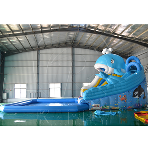 ปราสาทน้ำเป่าลมรูปปลาวาฬ PVC แบบกำหนดเอง สไลเดอร์สวนน้ำกลางแจ้ง บ้านลมเป่าลมสำหรับเด็ก - Product Image 1