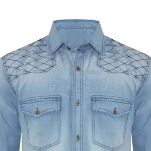 Men Lightweight <b>Jeans</b> Shirt <b>Soft</b> Cotton Casual Shirt Men Classic Style <b>Jeans</b> Shirt Long Sleeve Street Top - Product Image 5