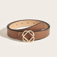 Ceintures en cuir noires décontractées personnalisées de haute qualité OEM avec boucle en acier pour femmes