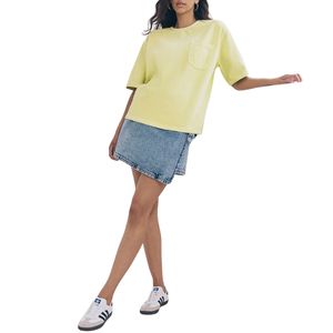 Camiseta de Mezclilla para Mujer Talla Grande, Ajuste Suave y Cómodo, Diseño Casual con Estampado de Rayas, Ecológica, Elegante, Diseño Holgado, Tela Resistente - Product Image 5