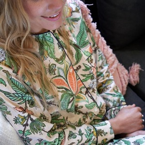 Ensemble de vêtements de nuit pour femmes en pur coton imprimé floral vêtements de nuit d'été doux avec sangle spaghetti pour dormir se prélasser demoiselle d'honneur PJ's - Product Image 3