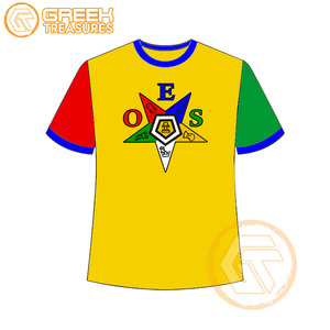 T-shirt Ordre de l'étoile de l'Est en gros Vêtements en jersey de coton T-shirt OES respirant de haute qualité Vêtements grecs pour femmes - Product Image 3