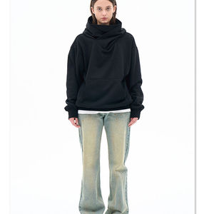 เสื้อฮู้ดดี้ผ้าไหมสำหรับผู้ชาย ดีไซน์ปรับแต่งได้ สองชั้น ทรงปกติ สไตล์วินเทจแนวสตรีท ผลิตจากผ้าฝ้ายฟลีซ 100% เป็นมิตรกับสิ่งแวดล้อม เหมาะสำหรับฤดูหนาว - Product Image 5