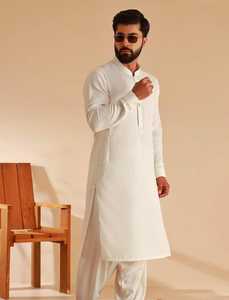 Shalwar Kameez de Diseñador de Primera Calidad para Hombre, Largo y Elegante, Mezcla de Poliéster/Algodón, Transpirable, Talla Grande, Personalizable - Product Image 2