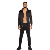 Survêtement d'été personnalisé unisexe 2 pièces en polaire Spandex/Polyester, fermeture éclair intégrale, taille élastique, respirant, coupe ajustée ou oversize