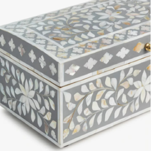 Boîte d'incrustation d'os en gros forme de rectangle stockage de bijoux fonctionnel pliable meilleure protection de qualité pour les exportateurs - Product Image 1