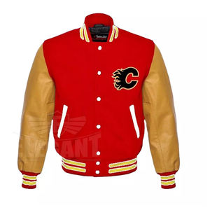 Veste Letterman au design personnalisé Veste de baseball respirante pour hommes Veste de baseball de haute qualité style universitaire en cuir à manches élégantes pour le sport - Product Image 1