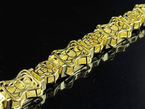 S925 Sterling <b>Silver</b> Round Cut Moissanite Diamond Ice Out Hip Hop Style <b>Bracelets</b> For Men - Product Image 6