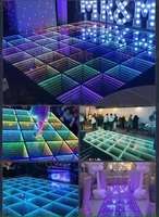 Piste de danse LED fiable avec panneaux miroir et effet 3D, éclairage de scène, fournitures pour mariages, événements et spectacles
