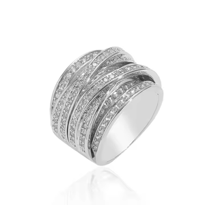Bague Éternité de Luxe en Alliage de Style Hip Hop avec Moissanite de Laboratoire Taille Princesse, Conçue pour un Éclat Maximum et un Style Élégant - Product Image 3