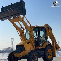 JCB 3CX Wheel Loader Bekas 3 Ton 1m Bucket Merek Asli Inggris Konstruksi Jam Operasi Rendah Bersertifikat CE Backhoe Loader Motor 82KW