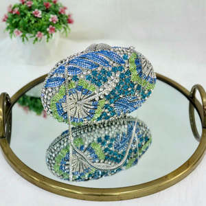 Luxury Crystal Evening Clutch Bag for Women Party Wedding Handbag Wholesale Suppliers from India - Product Image 3