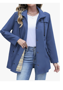 Abrigo Impermeable Largo con Capucha para Mujer, Uso Diario, Forrado, Cortavientos, Personalizado, Directo de Fábrica, Nueva Llegada, Bangladesh - Product Image 5