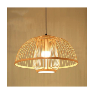 Lámpara Colgante Moderna de Bambú y Ratán, Iluminación Decorativa para Restaurante, Lámpara de Techo - Product Image 6