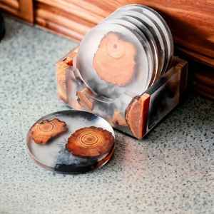 Juego de Posavasos de Resina Modernos, Duraderos y de Amplia Venta, para Cena, Té, Café, Portavasos para el Hogar u Oficina, Se Aceptan Compradores al por Mayor - Product Image 4