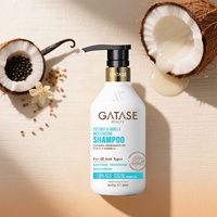 Shampooing Thermoprotecteur Coco Vanille - Hydratation Intense pour Cheveux Coiffés à la Chaleur, Formule Volumisante Compatible Couleur, Pack Familial 500ml