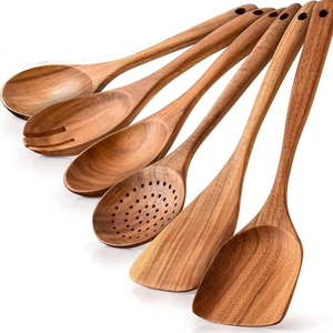 Ustensiles de cuisine professionnels, ensemble de cuillères en bois finies à la main, écologiques, style classique pour les fêtes par Saniya Handicraft - Product Image 5
