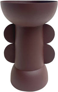 Beau vase à fleurs en métal fini antique avec des détails complexes pour centre de table de décoration d'hôtel et de restaurant - Product Image 5