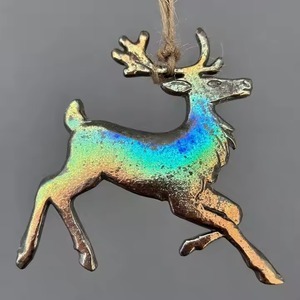 Premium hecho a mano Metal colgante Reno adornos navideños decorativo árbol de vacaciones colgante festivo decoración del hogar Decoración - Product Image 6