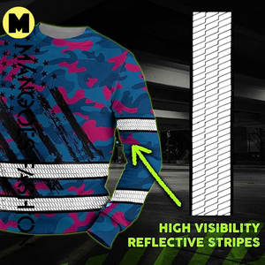 Quick Dry Fit Men's Long Sleeve <b>Hi</b> <b>Vis</b> Waterproof Workwear <b>T</b>-<b>Shirt</b> Customized Color Sublimation Printing Custom Logo Reflective - Product Image 3