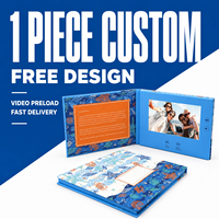 Brochure vidéo LCD personnalisée de 10,1 pouces avec couverture souple, impression couleur intégrale et option de stockage pour le marketing d'entreprise