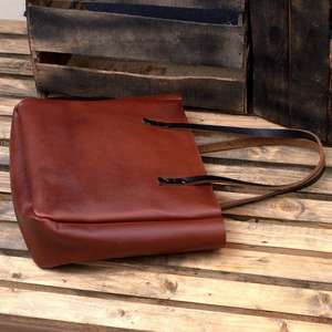 Sac fourre-tout en cuir de buffle marron véritable pour femmes Sac à main souple à la mode pour femmes pour voyager Shopping Sac à bandoulière Filles - Product Image 4