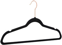 Organisateur de vêtements en plastique ABS fin, moulé par injection, avec crochet en or rose, antidérapant, à un seul niveau, pour armoire