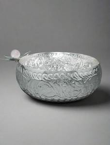 Belle coupelle décorative en argent, faite à la main, pièce maîtresse pour la table à manger, le salon et l'ornement quotidien de la maison - Product Image 2