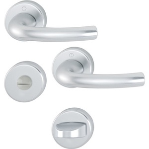 Ensemble de rosettes rondes en aluminium F1 pour portes et fenêtres 1710 mm 42KV/42KVS SK/OL Gauche/Droite HOPPE - Product Image 1