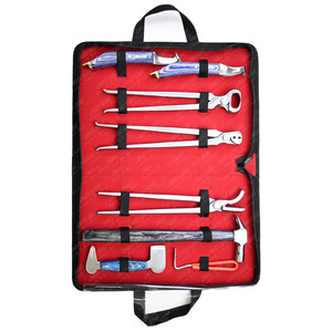 Kit d'outils de maréchal-ferrant pince à sabot professionnelle et extracteur de marteau en acier inoxydable couteau à boucle de sabot robuste - Product Image 1