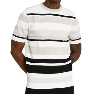 เสื้อยืดกีฬาผ้าฝ้ายพิมพ์ลายแบบกำหนดเองสำหรับผู้ชายกางเกงเล่นยิมลำลองมีแถบสีดำและโลโก้ - Product Image 6