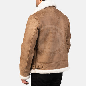 แจ็กเก็ตหนังขนสัตว์สำหรับผู้ชายเสื้อหนังวัวแฟชั่นใหม่ขายดี - Product Image 6