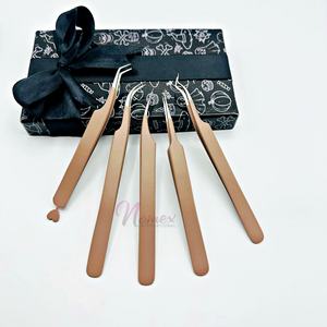 Vente d'usine Pince à épiler en acier inoxydable personnalisée Ensemble de tous les types de points coudés Prise en main forte - Product Image 1