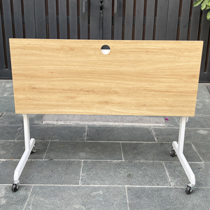 Minimally Designed <b>Foldable</b> Writing <b>Desk</b> with Wheels 120x50x75 Made of Melamine-Coated Plywood <b>Office</b> Furniture-SPD68173 - Product Image 5