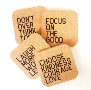 High Demanded Coasters Custom Four Pieces natural <b>Wood</b> Coaster <b>Placemat</b> For Drinks Bar Accessories Eco Friendly Coaster - Product Image 3