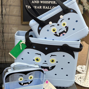Bolsa de Playa de EVA, Gran Capacidad, Lavable, Bolsa de Goma con Estampado Personalizado, Adornos Desmontables para Fiestas Temáticas de Halloween - Product Image 3
