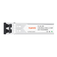 Modul SFP YUNVO 1000BASE-SX 1.25G 850nm 550m Multimode Duplex LC Transceiver Optik VCSEL DDM untuk Switch Cisco GLC-SX-MMD