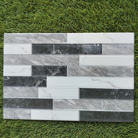 Carreaux muraux en céramique modernes à motifs rayés 20 x 30 cm, surface lisse, finition brillante, imitation brique, pour cuisine et salle de bain, bandes imprimées en 3D