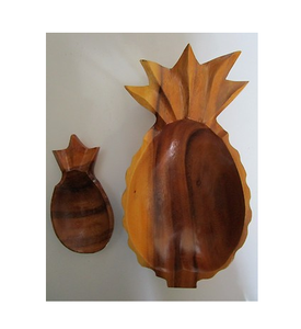 Bol de service en bois pour aliments Ananas Décor Restaurant Ensembles Bol en bois d'acacia classique fait à la main - Product Image 5