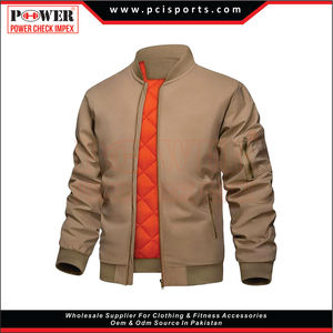 Blouson bombardier double personnalisé en gros pour hommes veste tendance en toile universitaire souvenir - Product Image 5