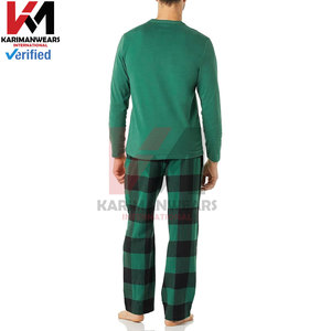 <b>Men's</b> Soft <b>Flannel</b> <b>Pajama</b> Sleepwear Set Warm Cozy 2-Piece Long Sleeve Top Pants Lounge Set Winter Button Down Sleep Shirt - Product Image 2