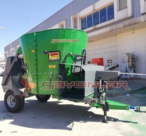 ที่มีคุณภาพสูง8 CBM รถแทรกเตอร์ PTO ขับเคลื่อนแนวตั้งฟีดผสมเกวียน - Product Image 1