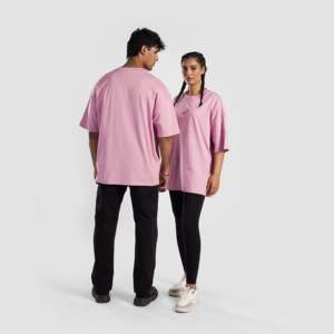 เสื้อยืด Shift (สีชมพู) ลำลอง ผ้าคอตตอนผสมสแปนเด็กซ์ 100% ระบายอากาศได้ดี ลายพิมพ์สัตว์เคลื่อนไหว ทรงสั้น กระชับรูป ปักโลโก้ - Product Image 1