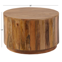 Table basse en bois sculpté artisanal Smart Art, design rustique moderne, hauteur réglable, meubles de salon décoratifs